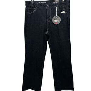 AVENUE Jeans Womens Size 16 Average Bootcut Stretch Dark Wash